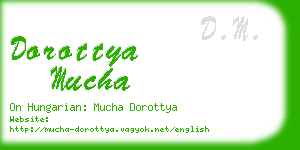 dorottya mucha business card